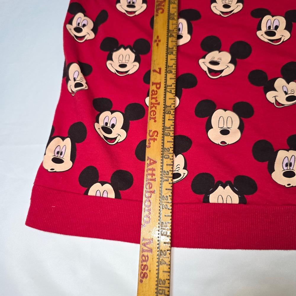 Disney Mickey Mouse All Over Print Red Sweatshirt Crewneck XL Mens Womens - Picture 6 of 6